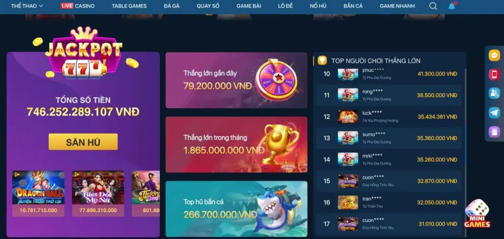 Hình ảnh các loại slot game
